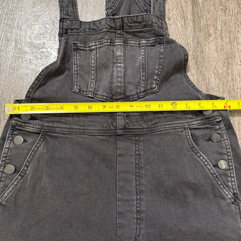 Joe's Jeans Overalls Women Medium Black Denim Straight Leg Utility Bib Jumpsuit - Picture 6 of 6